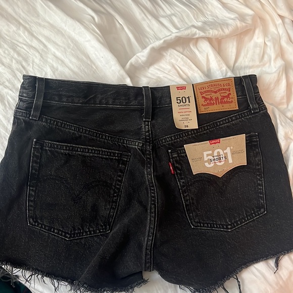 levi 501 high rise black shorts - Picture 2 of 2